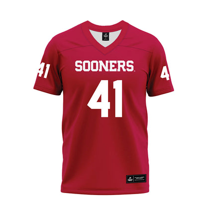 Oklahoma - NCAA Football : Barrett Travis - Red Premium Football Jersey-0