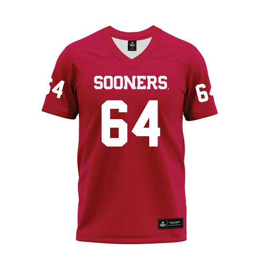 Oklahoma - NCAA Football : Sean Hutton - Red Premium Football Jersey-0