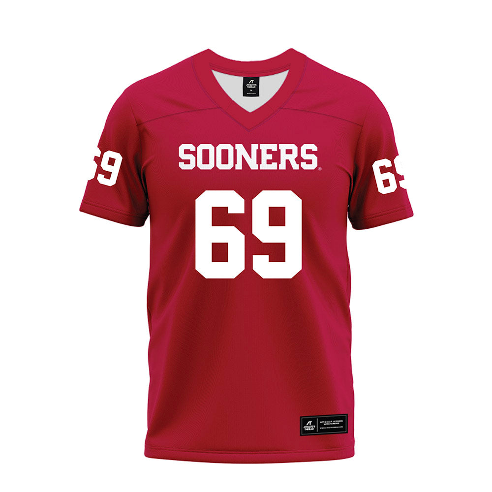 Oklahoma - NCAA Football : Jake Maikkula - Red Premium Football Jersey-0