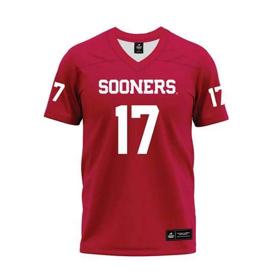 Oklahoma - NCAA Football : Josiah Martin - Red Premium Football Jersey-0
