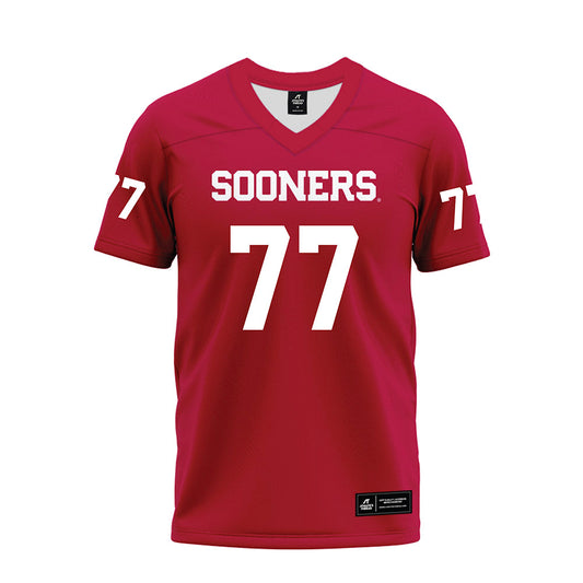 Oklahoma - NCAA Football : Heath Ozaeta - Red Premium Football Jersey-0