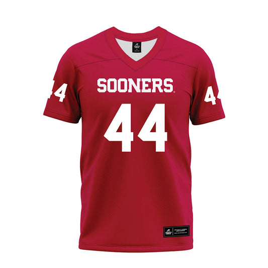 Oklahoma - NCAA Football : John Locke Jr. - Red Premium Football Jersey-0