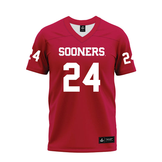 Oklahoma - NCAA Football : Xavier Robinson - Red Premium Football Jersey-0