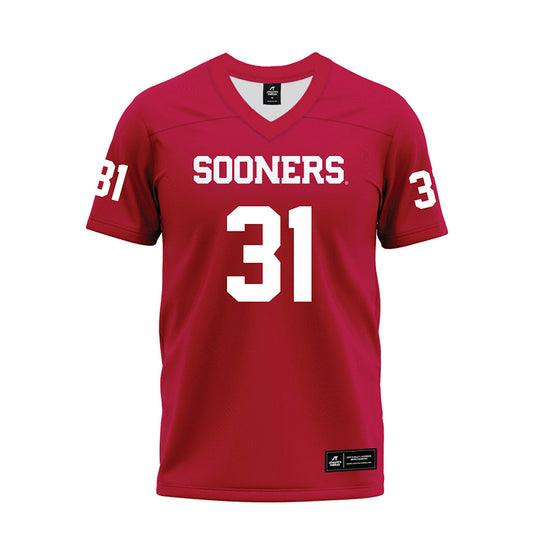 Oklahoma - NCAA Football : Reed DeQuasie - Red Premium Football Jersey-0