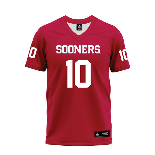 Oklahoma - NCAA Football : Kip Lewis - Red Premium Football Jersey-0