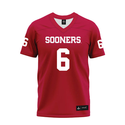 Oklahoma - NCAA Football : Tory Blaylock - Red Premium Football Jersey-0