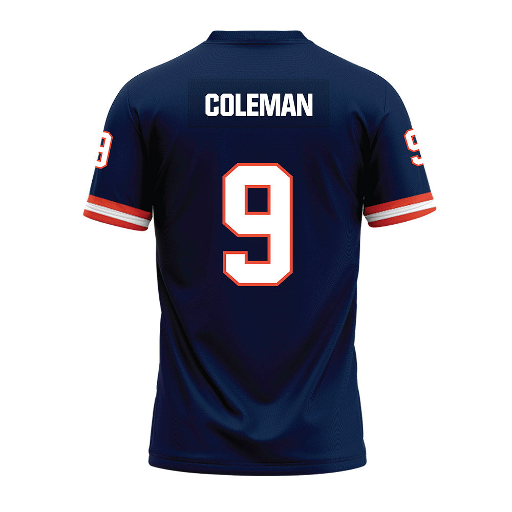 Illinois - NCAA Football : Seth Coleman - Blue Premium Football Jersey