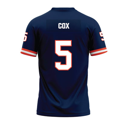 Illinois - NCAA Football : Torrie Cox - Blue Premium Football Jersey