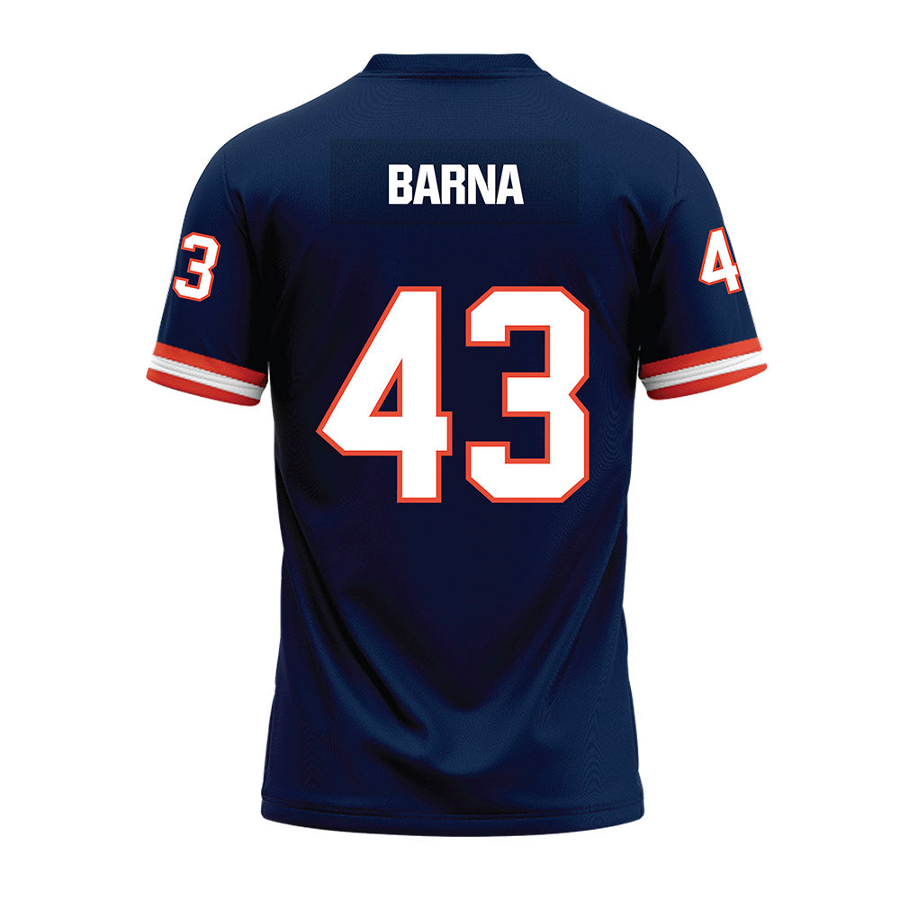 Illinois - NCAA Football : Joe Barna - Blue Premium Football Jersey-1