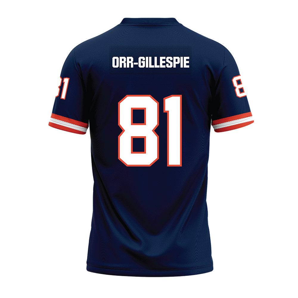 Illinois - NCAA Football : Carlos Orr-Gillespie - Blue Premium Football Jersey