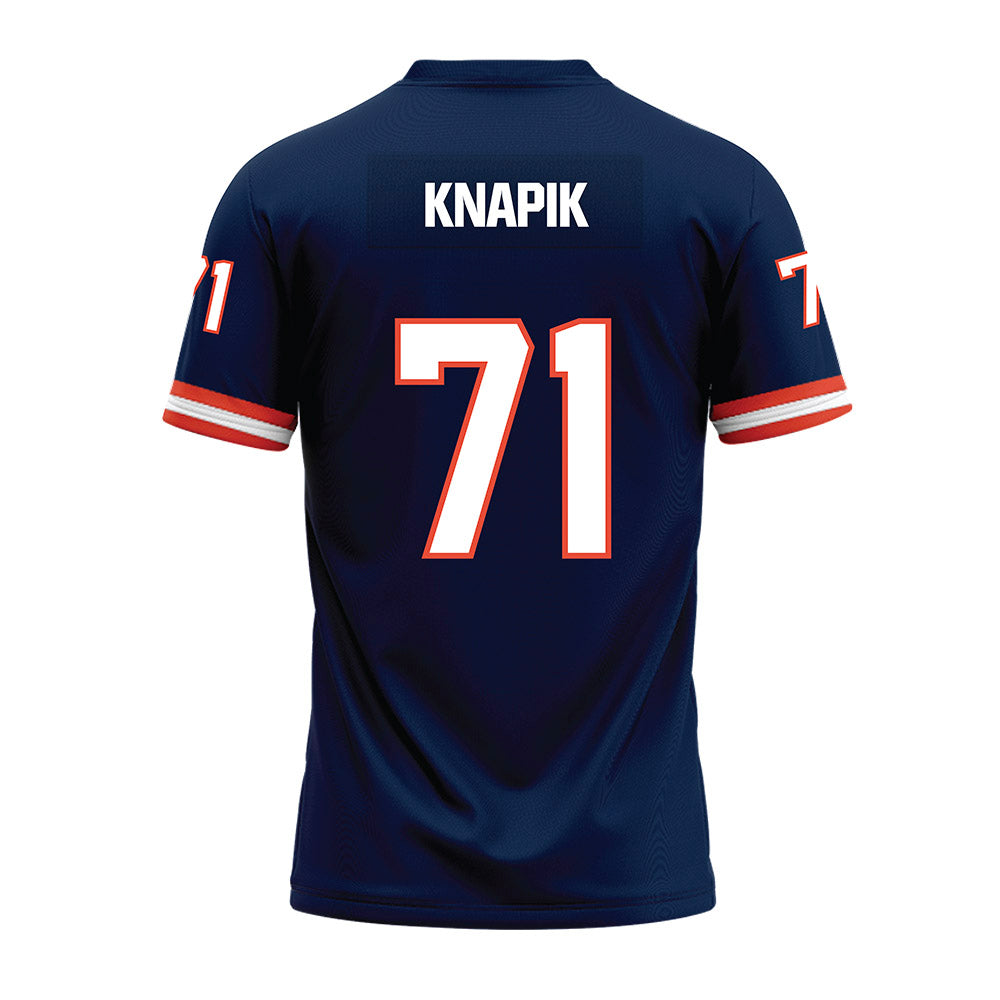 Illinois - NCAA Football : Nathan Knapik - Blue Premium Football Jersey-1