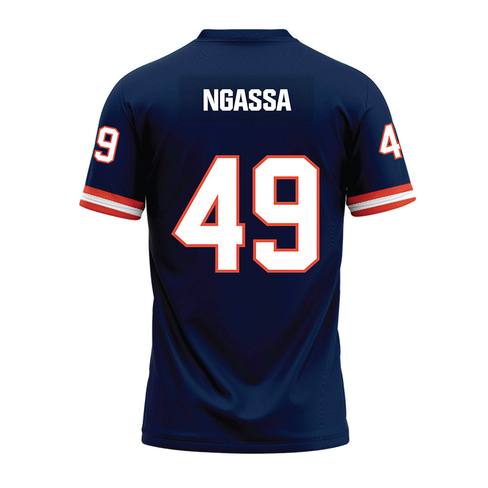 Illinois - NCAA Football : Harrysson Ngassa - Blue Premium Football Jersey