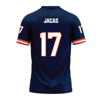 Illinois - NCAA Football : Gabe Jacas - Blue Premium Football Jersey