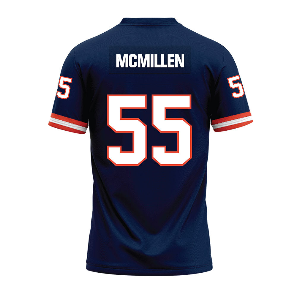 Illinois - NCAA Football : TJ McMillen - Blue Premium Football Jersey