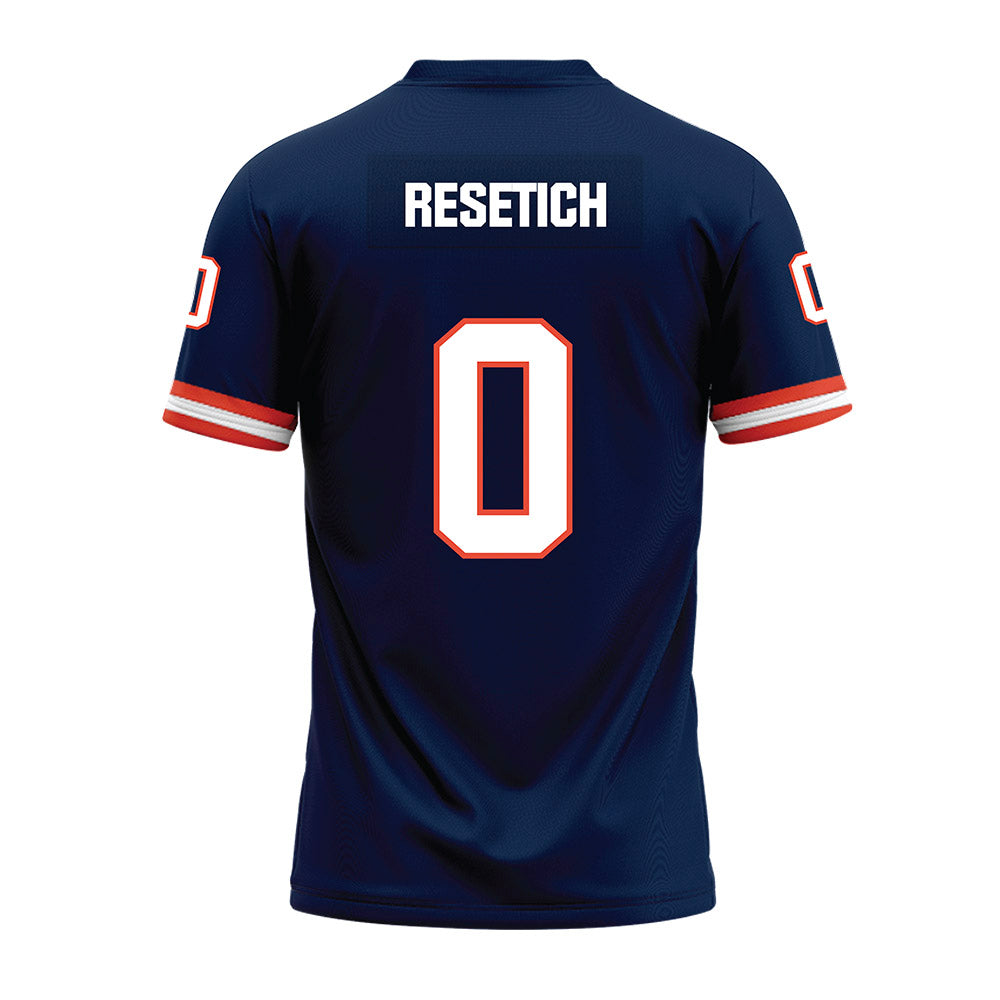 Illinois - NCAA Football : Mac Resetich - Blue Premium Football Jersey-1
