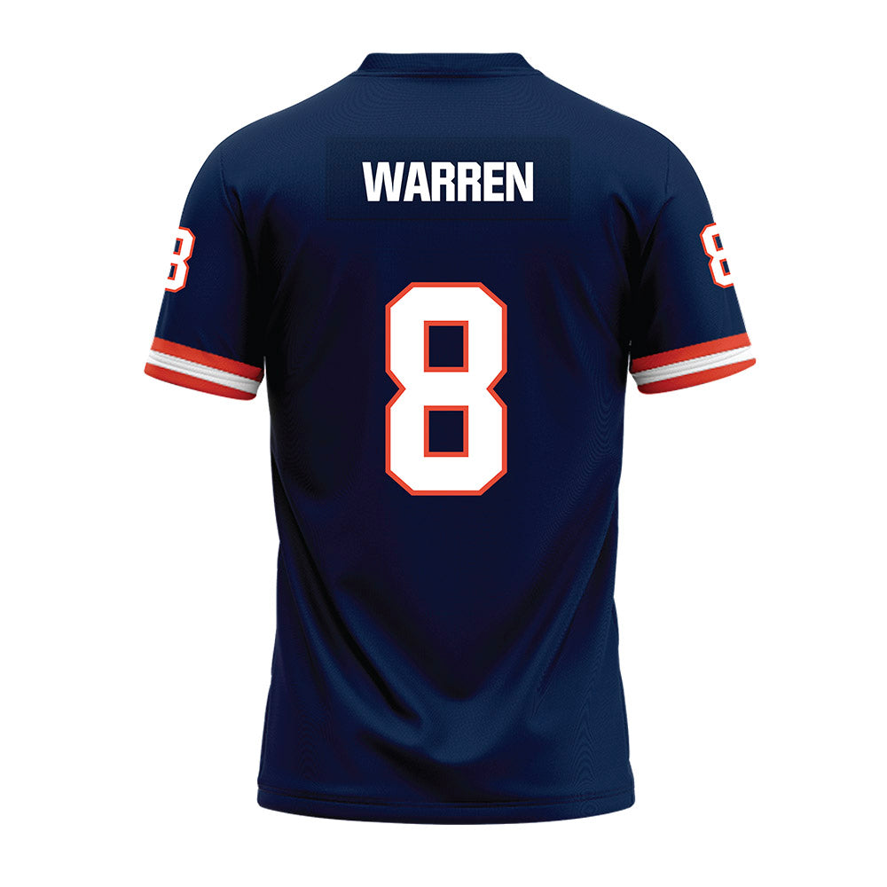 Illinois - NCAA Football : Jeremiah Warren - Blue Premium Football Jersey-1