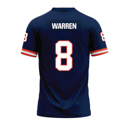 Illinois - NCAA Football : Jeremiah Warren - Blue Premium Football Jersey-1
