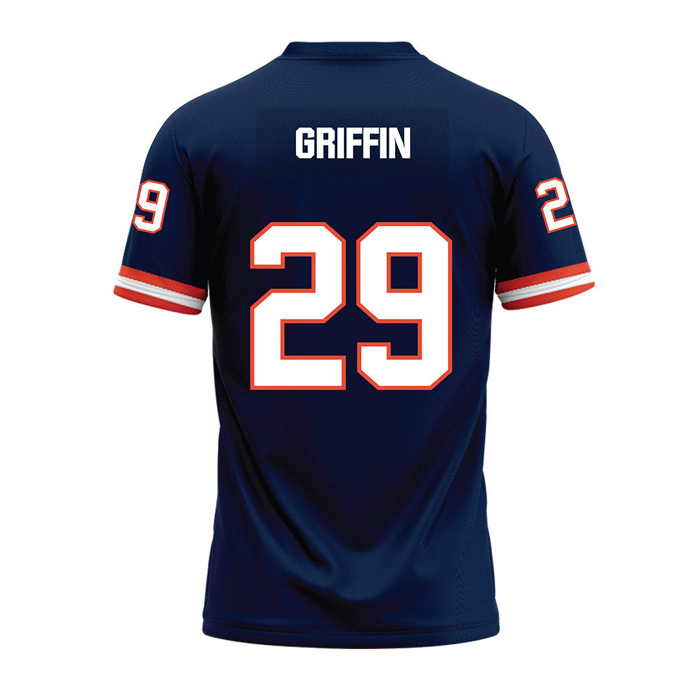 Illinois - NCAA Football : TJ Griffin - Blue Premium Football Jersey