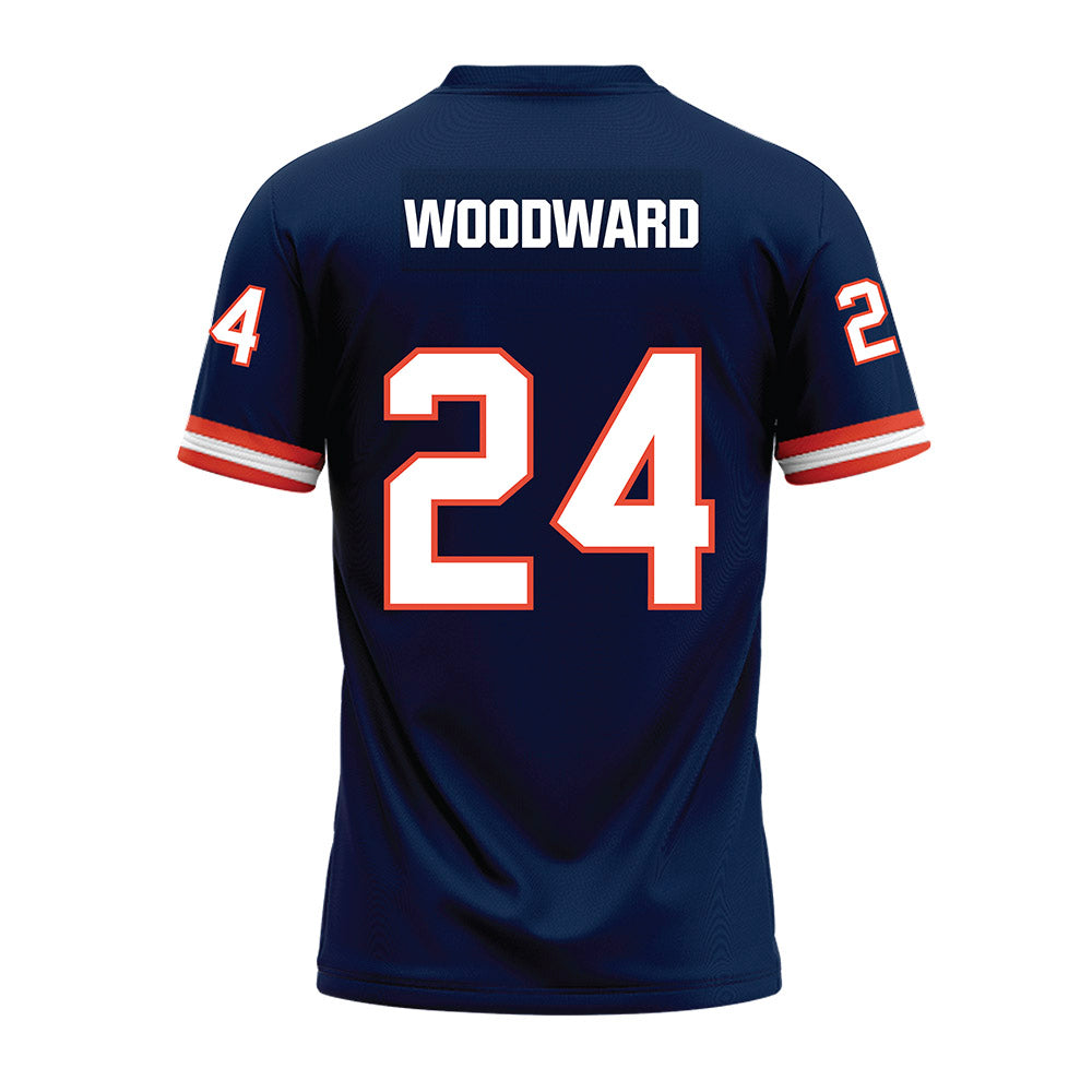 Illinois - NCAA Football : Vernon Woodward - Blue Premium Football Jersey