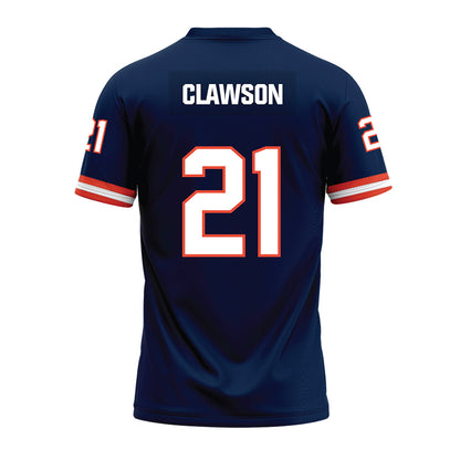 Illinois - NCAA Football : Ben Clawson - Blue Premium Football Jersey