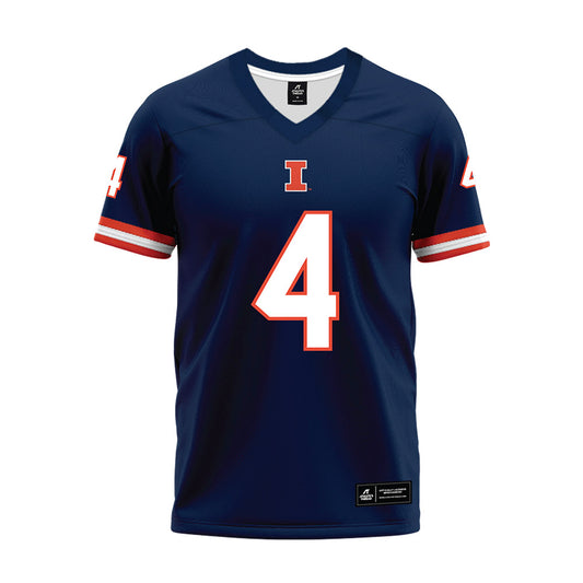 Illinois - NCAA Football : Daniel Brown - Blue Premium Football Jersey