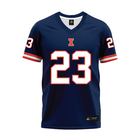 Illinois - NCAA Football : Jordan Anderson - Blue Premium Football Jersey-0