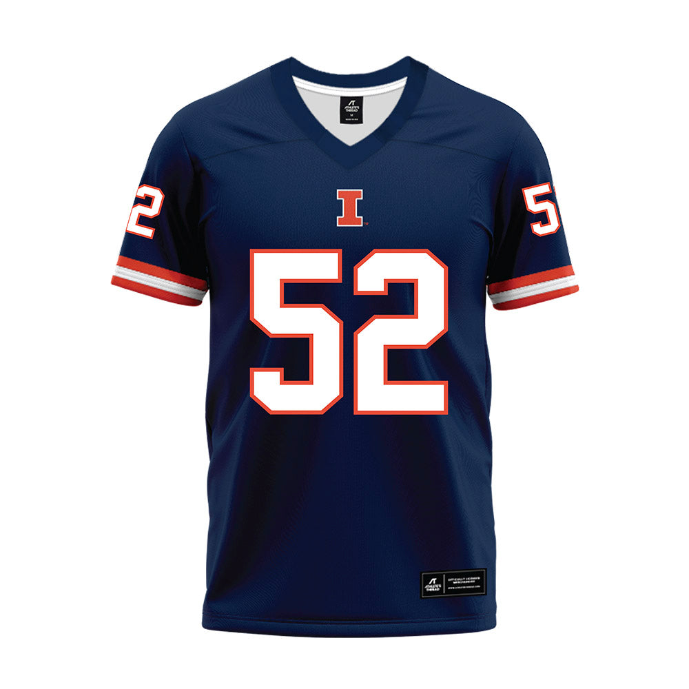 Illinois - NCAA Football : Pat Farrell - Blue Premium Football Jersey