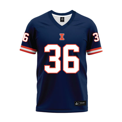 Illinois - NCAA Football : Blayne Sisson - Blue Premium Football Jersey