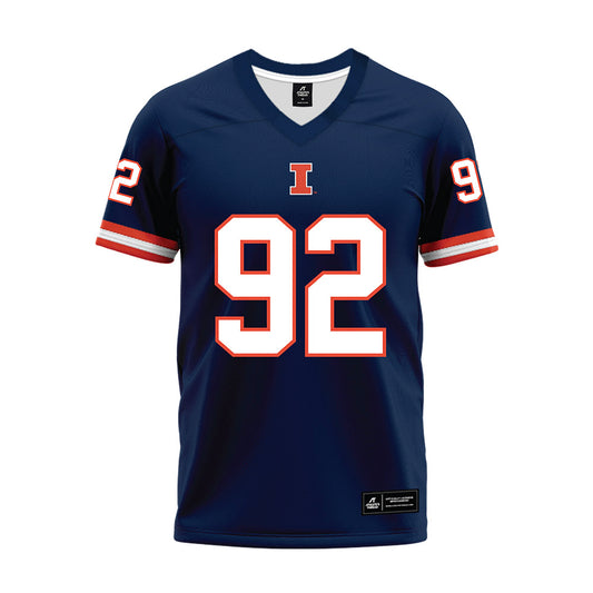 Illinois - NCAA Football : Gentle Hunt - Blue Premium Football Jersey-0