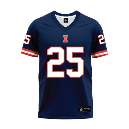 Illinois - NCAA Football : Jordan Anderson - Blue Premium Football Jersey