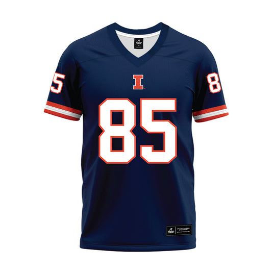 Illinois - NCAA Football : Tanner Arkin - Blue Premium Football Jersey-0