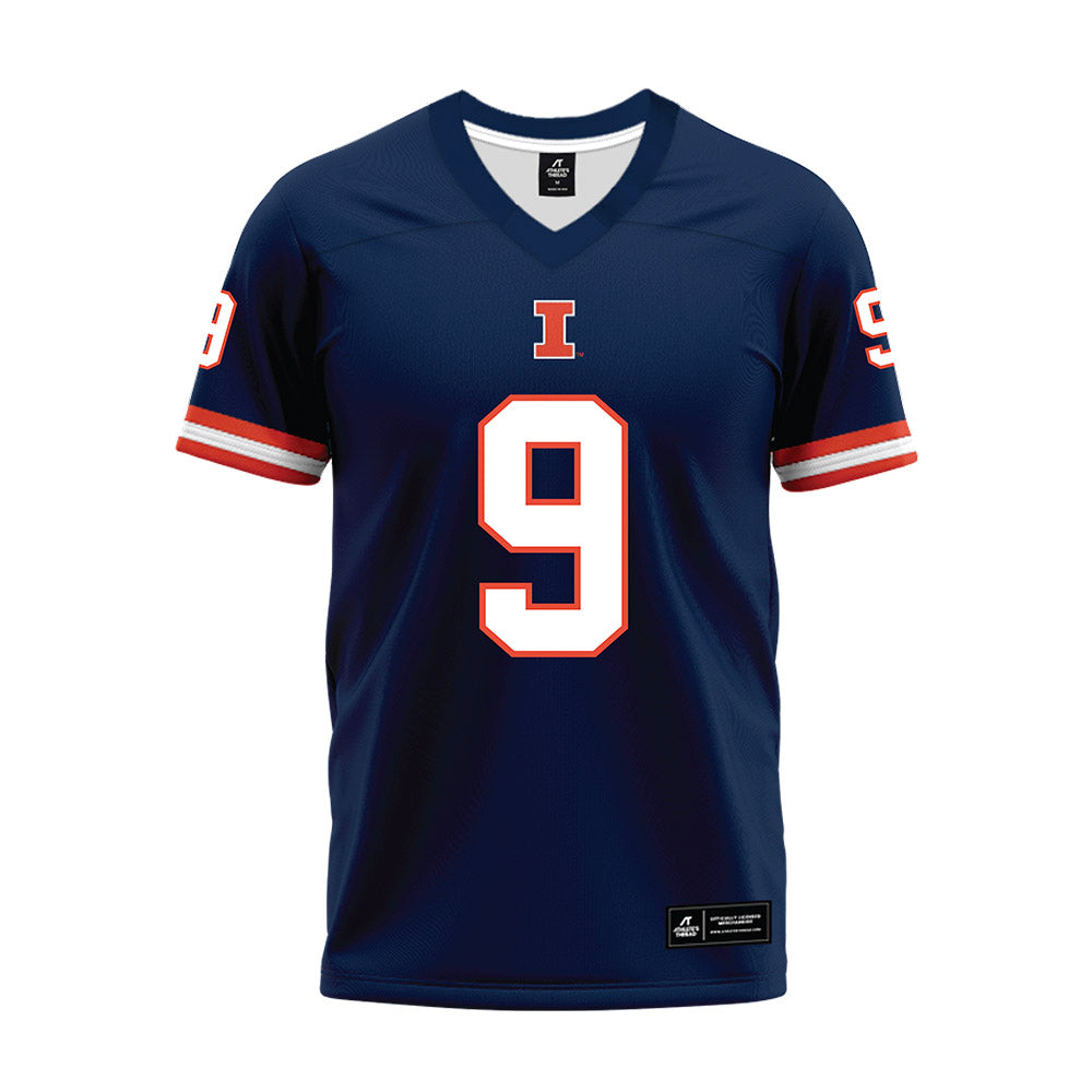 Illinois - NCAA Football : Luke Altmyer - Blue Premium Football Jersey