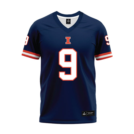 Illinois - NCAA Football : Luke Altmyer - Blue Premium Football Jersey