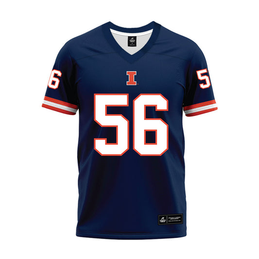 Illinois - NCAA Football : Guillermo Gallardo - Blue Premium Football Jersey