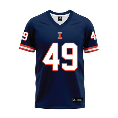 Illinois - NCAA Football : Harrysson Ngassa - Blue Premium Football Jersey