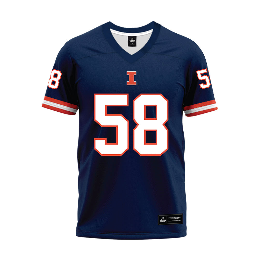 Illinois - NCAA Football : Melvin Priestly - Blue Premium Football Jersey