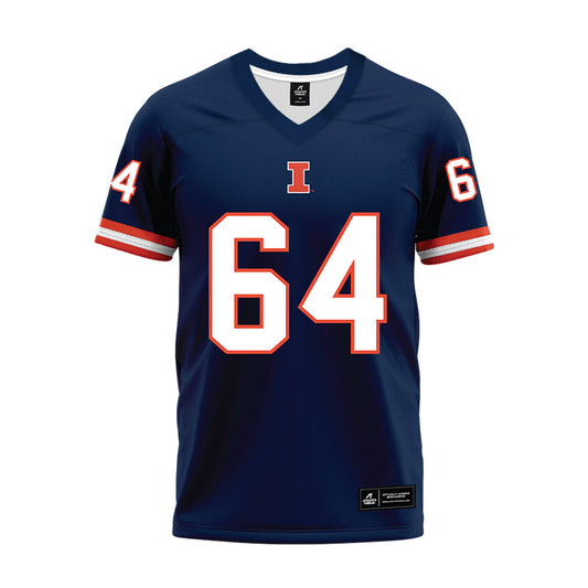 Illinois - NCAA Football : Josh Kreutz - Blue Premium Football Jersey