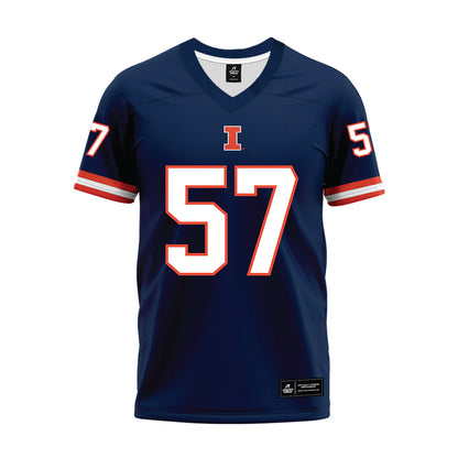 Illinois - NCAA Football : Zach Barrett - Blue Premium Football Jersey