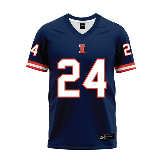 Illinois - NCAA Football : David Olano - Blue Premium Football Jersey