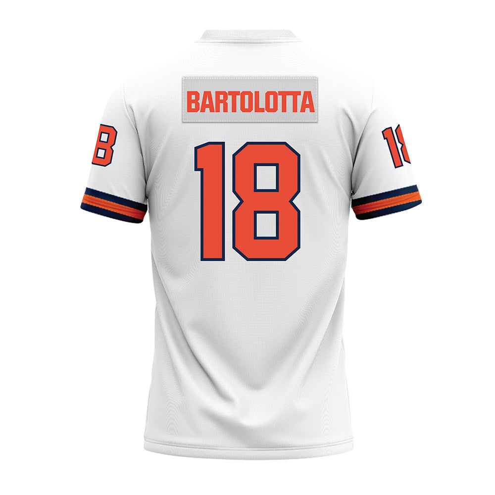 Illinois - NCAA Football : Michael Bartolotta - White Premium Football Jersey