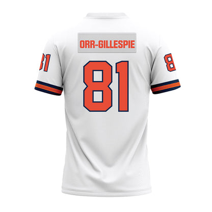 Illinois - NCAA Football : Carlos Orr-Gillespie - White Premium Football Jersey