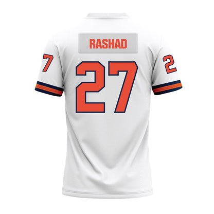 Illinois - NCAA Football : Corey Rashad - White Premium Football Jersey-1