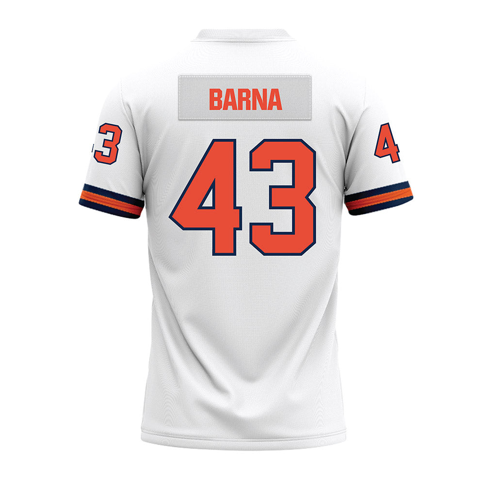 Illinois - NCAA Football : Joe Barna - White Premium Football Jersey-1