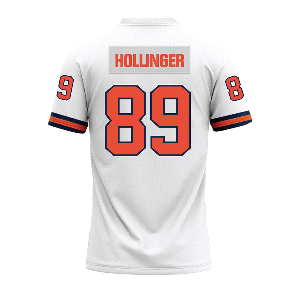 Illinois - NCAA Football : Tanner Hollinger - White Premium Football Jersey