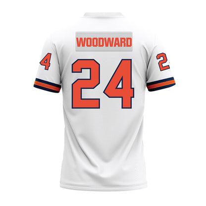 Illinois - NCAA Football : Vernon Woodward - White Premium Football Jersey