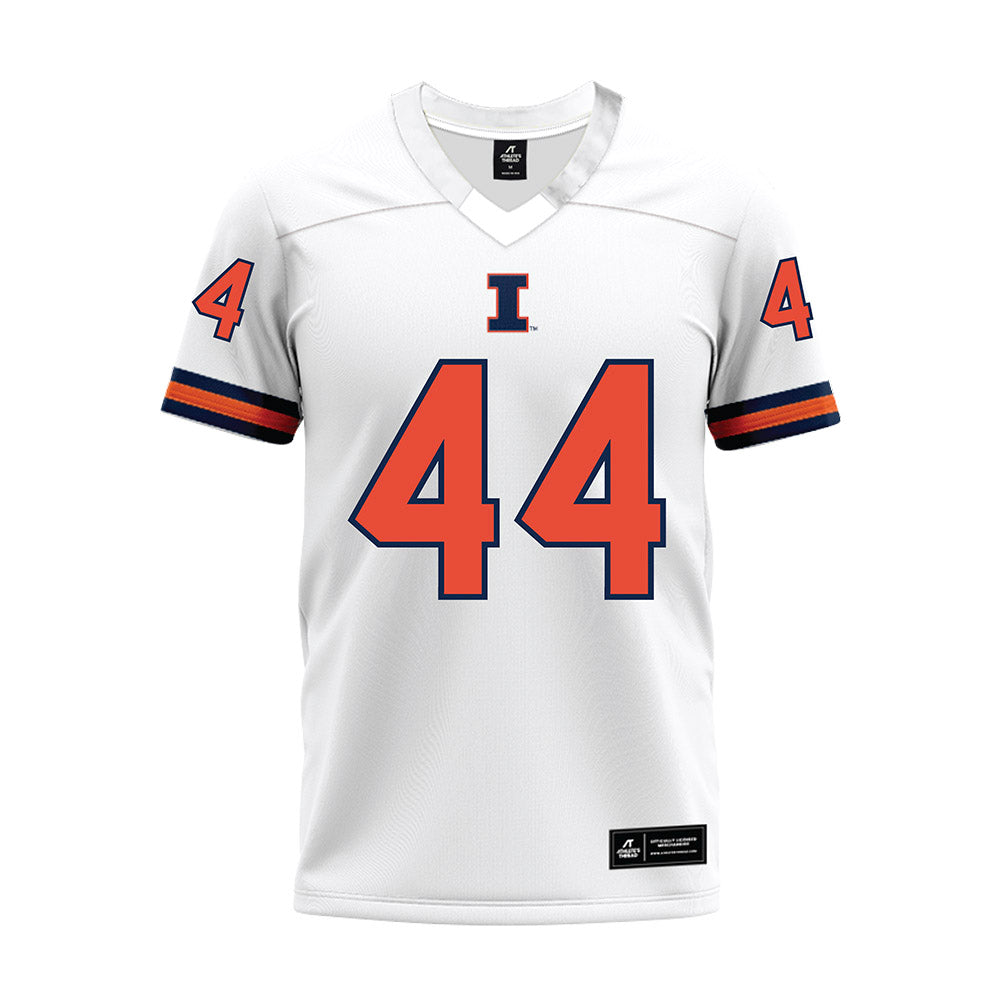 Illinois - NCAA Football : Patrick Mahoney III - White Premium Football Jersey-0