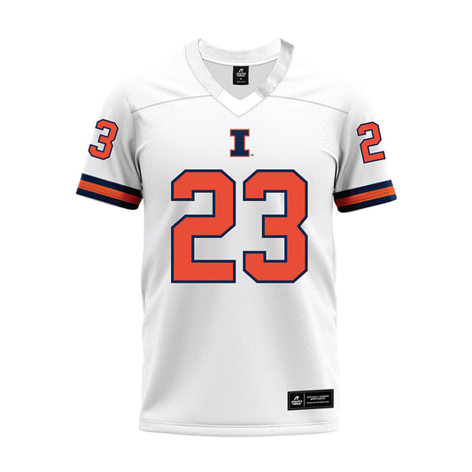 Illinois - NCAA Football : Jordan Anderson - White Premium Football Jersey-0