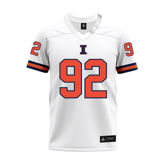 Illinois - NCAA Football : Gentle Hunt - White Premium Football Jersey-0