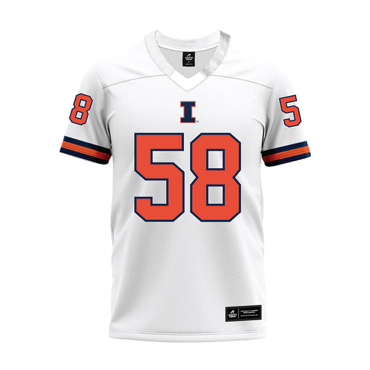 Illinois - NCAA Football : Melvin Priestly - White Premium Football Jersey