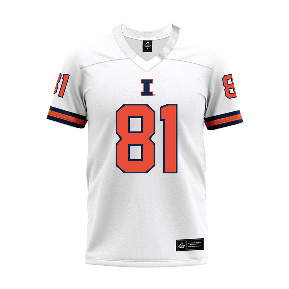 Illinois - NCAA Football : Carlos Orr-Gillespie - White Premium Football Jersey